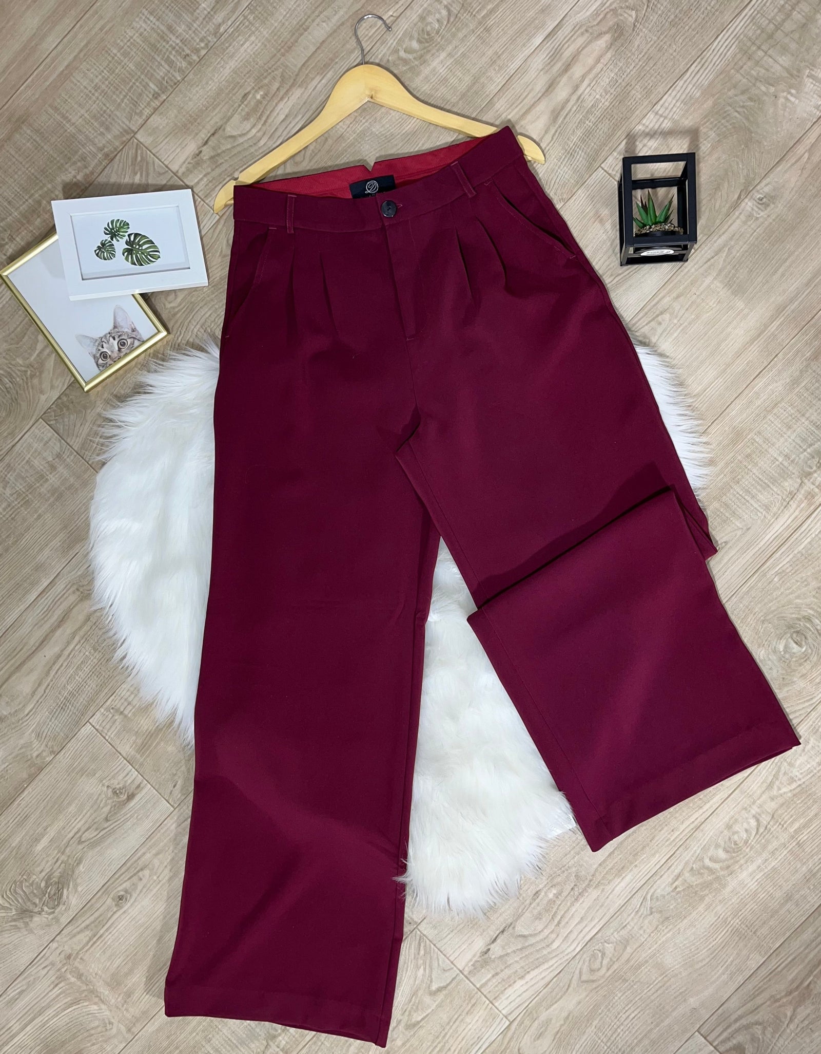Pantalon large Classique - Bordeaux-